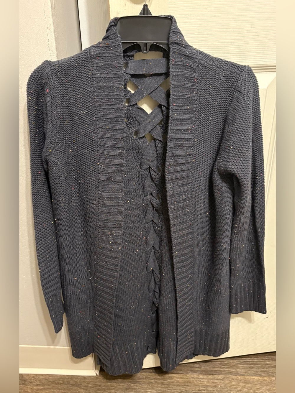 True Craft Cardigan with Criss Cross Lace up back size M